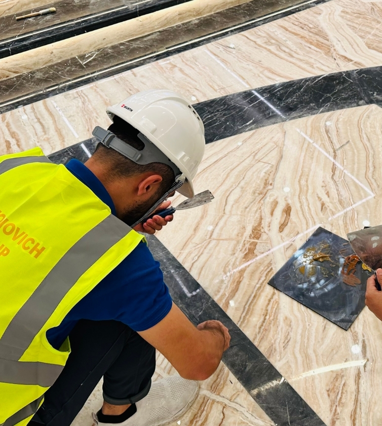 Marble fixing