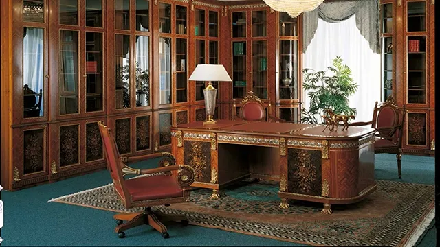 Office interiors in classic style