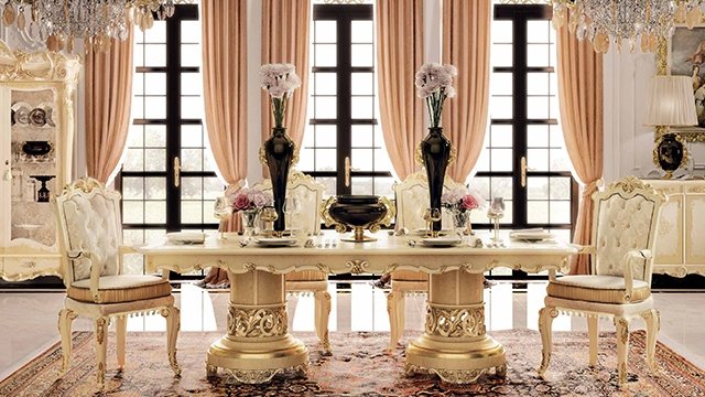 تصميم داخلي بنمط فرنسي فاخر