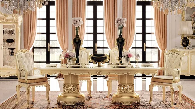 تصميم داخلي بنمط فرنسي فاخر