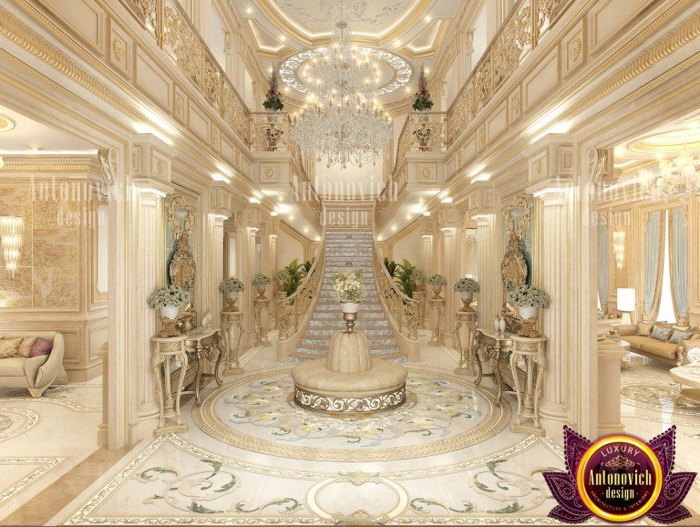 اعمال تشطيب وديكور مدخل القاعه الاحتفالية