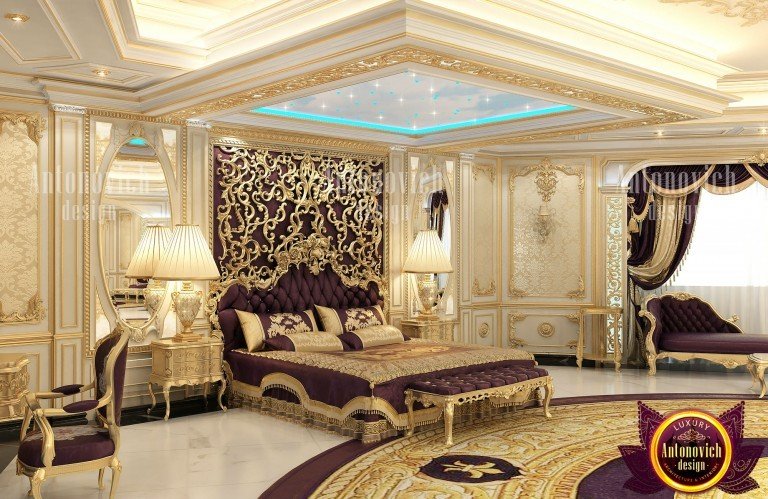 أعمال تركيب وتجهيز رائعة لغرفة النوم الرئيسية