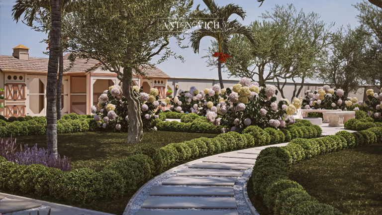 Luxury Villa Exterior and Landscape Design in Fujairah by Antonovich Group