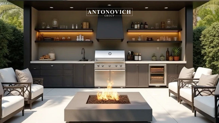 Barbecue island configuration