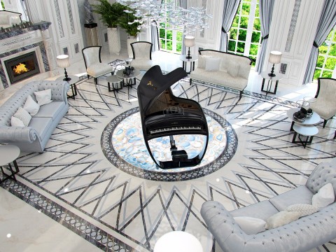 This picture shows a woman lying on her stomach in bed with her arms outstretched. She is wearing a white tank top, and her brown hair is spread out around her. The background appears to be a dark blue curtain or blanket, and a lamp is visible in the corner of the room.