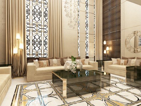 This picture shows a large waterfall cascading down a steep cliff, surrounded by lush green foliage. The water is falling into a pool at the bottom of the cliff, where it appears to be very peaceful. The light is reflecting off the waterfall and illuminating the surrounding area.