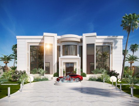 This picture shows a child in a neon-colored tutu standing on one leg in a dance studio. The child is wearing a white top and has their hair pulled up in a bun. Behind them is a mirrored wall, a dance barre, and a few colorful posters.