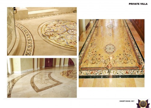 This picture shows a mother duck and her three baby ducklings swimming in a lake. The mother duck is leading the way, with the three ducklings close behind. The water looks still and clear, and the sky is blue with some white clouds.