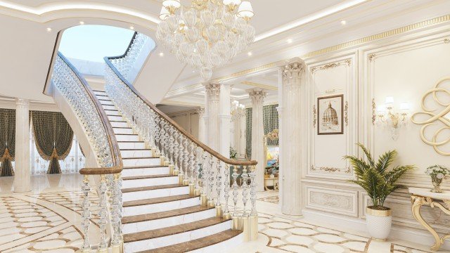 Modern bedroom interior featuring platform bed and chaise lounge in front of floor-to-ceiling window.