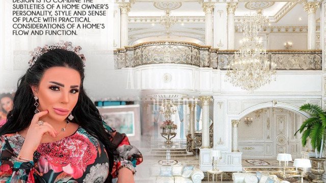 Granite countertop in kitchen with marble backsplash and stainless steel appliances.