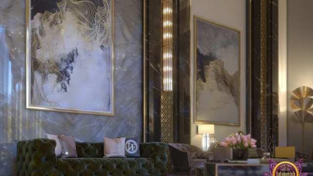 This picture shows a luxurious white steps with a pillowed marble column in the center. The white steps have intricate, ornate carvings along the edges, and are bordered by delicate gold railing on either side. On top of the pillars are two golden ornaments which appear to be lit from the inside, adding further grandeur to the design.