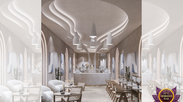 An architectural rendering of a modern, multi-story building with a curved facade and glazed windows.