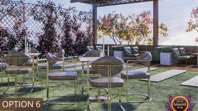 This picture shows a modern luxury bathroom with a large glass walk-in shower, Mosaic tile flooring, a freestanding bathtub, and a vanity with an integrated sink. The walls are finished in neutral colors and feature decorative sconces for additional lighting.