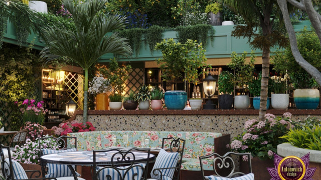 Modern interior decorated with white furniture and a gold chandelier, featuring a white marble floor and wall.
