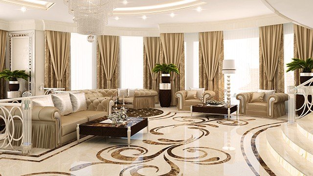 Carved Marble Floor