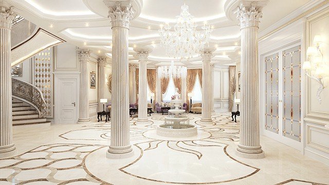 Luxury Carved Marble floors