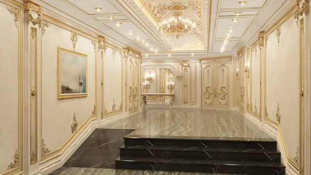 Классический дизайн и отделка холла