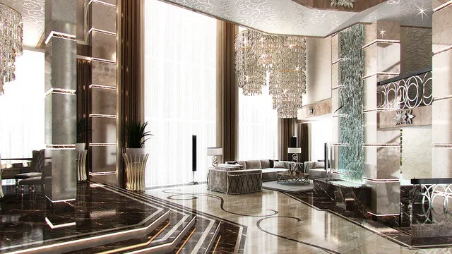 Мраморная отделка и профессиональная укладка