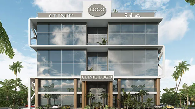 Clinic's exterior designing