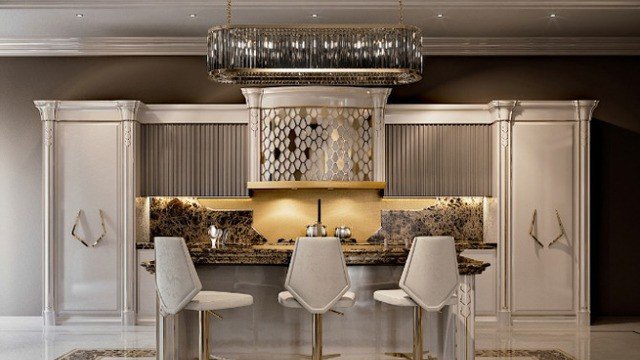 Элитная и эксклюзивная отделка кухни