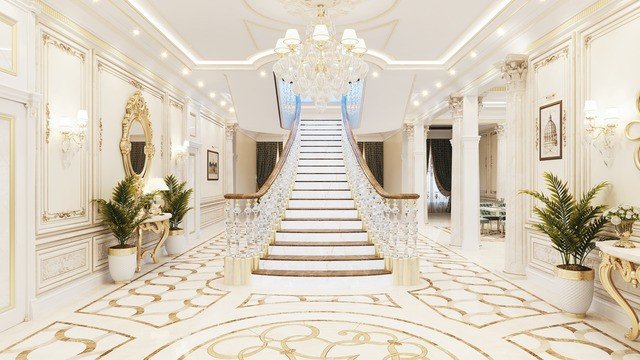 Напольная отделка из натурального камня — мрамор и гранит