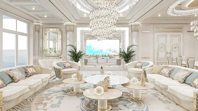 Modern luxury living room interior