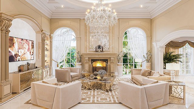 Luxury family sitting zone