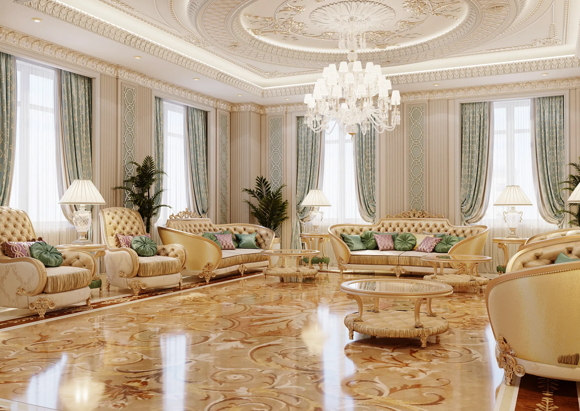 Classical Living Room Design Idea