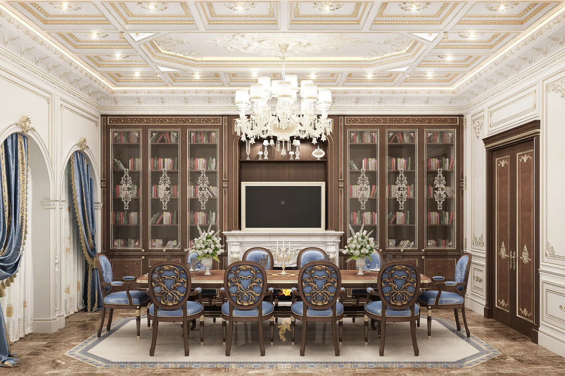 Classical Dining Room Design Dubai