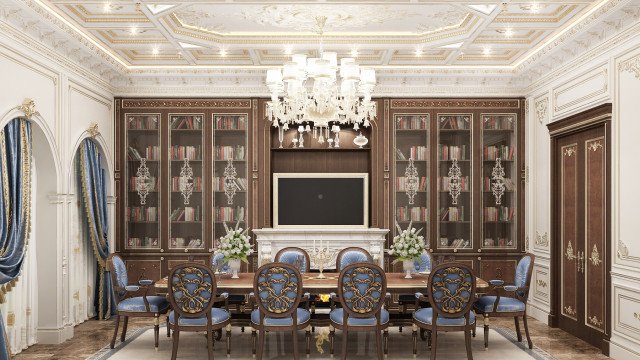 Classical Dining Room Design Dubai