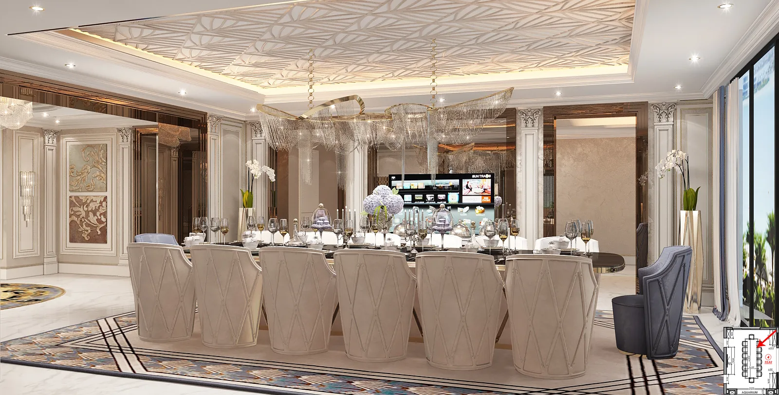 Customized Formal Dining Room Interior Design