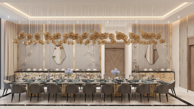 تصميم داخلي رائع لغرفة الطعام