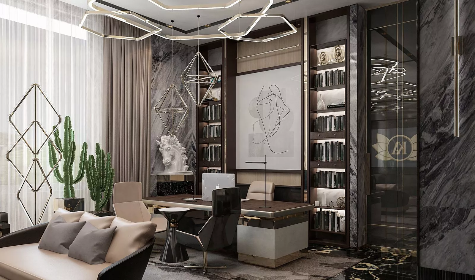 Luxurious interior design office in Riyadh