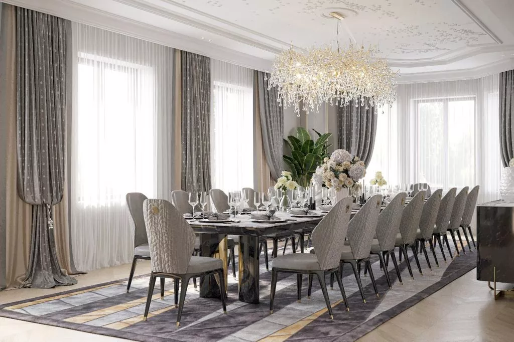 Luxury Dining Room Setting in Dubai