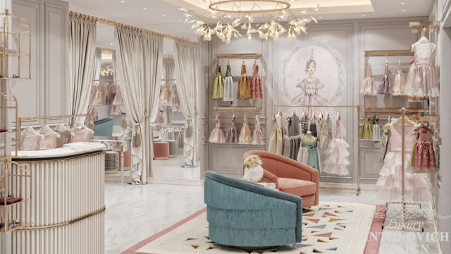 Интерьер детского магазина — премиальный дизайн