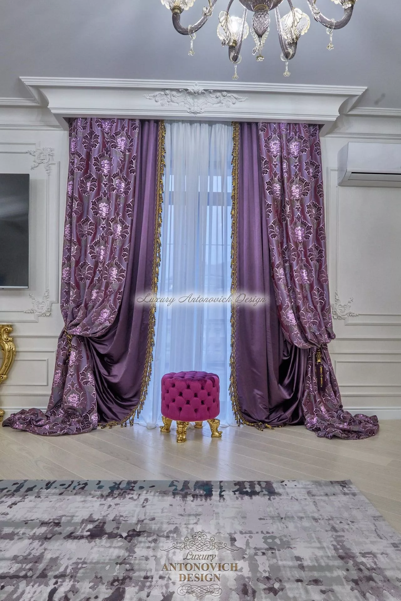 Elegant Purple Design - Dubai Curtain