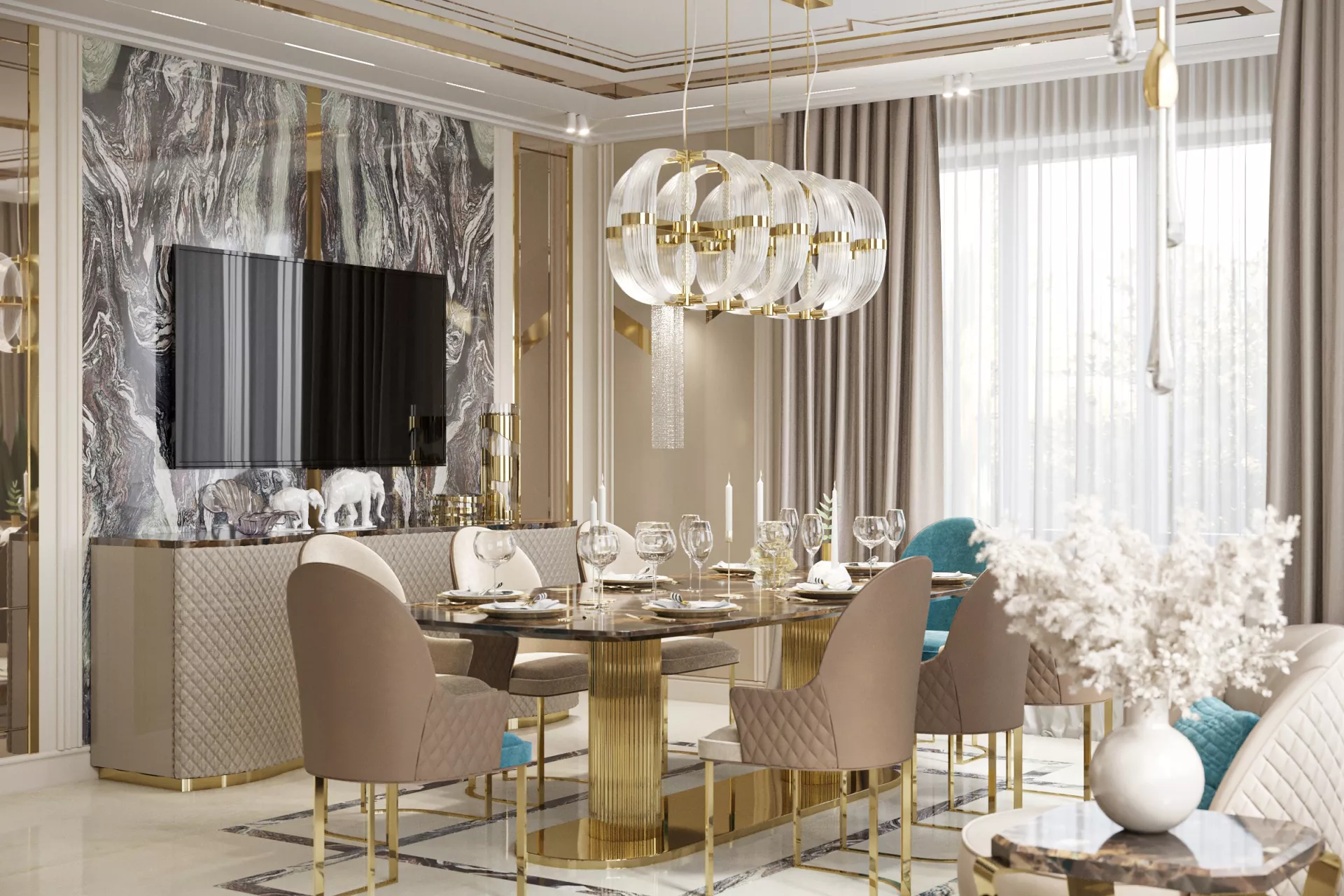 Lustrous Dining Room Interior Design