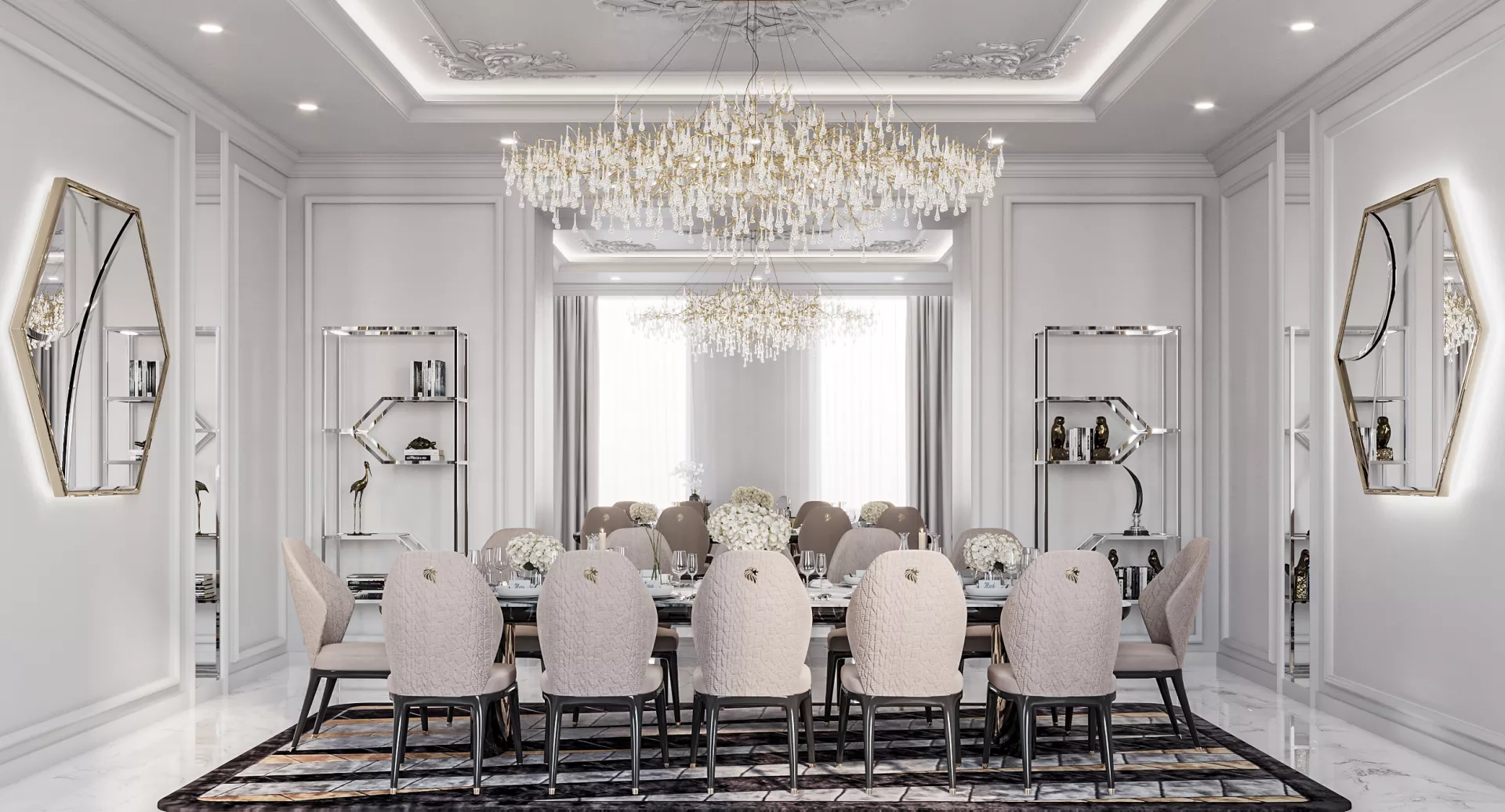 CLASSY-ELEGANT DINING ROOM INTERIOR DESIGN