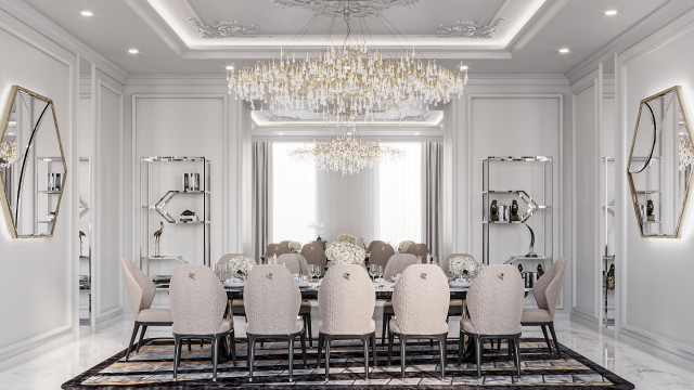 CLASSY-ELEGANT DINING ROOM INTERIOR DESIGN