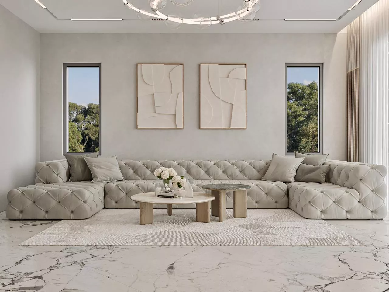 CLASSY AND CALM LIVING ROOM DESIGN