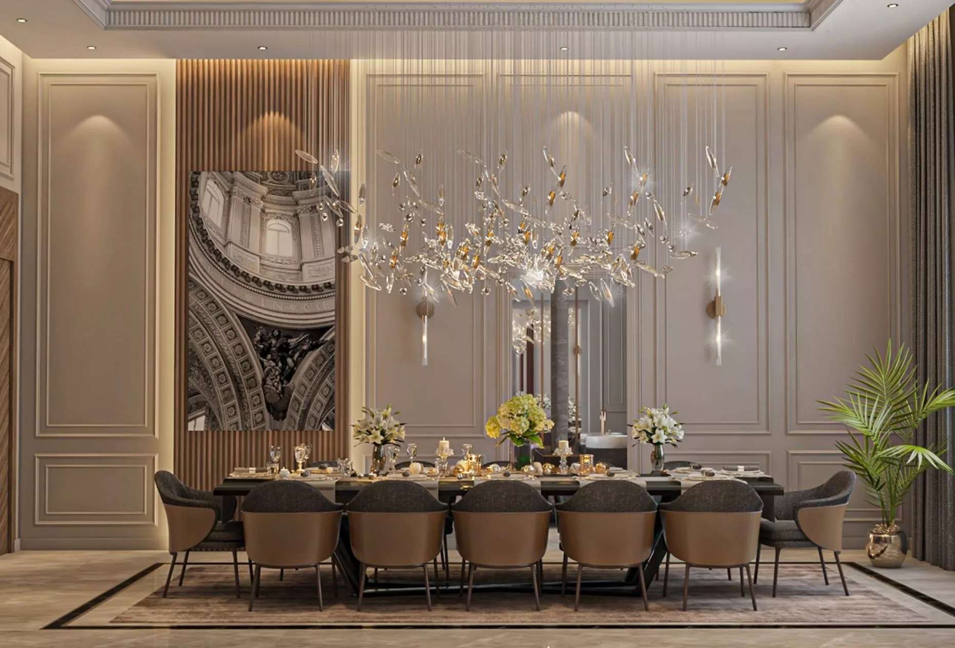 Newest Cozy Dining Room Interior Design in Dubai