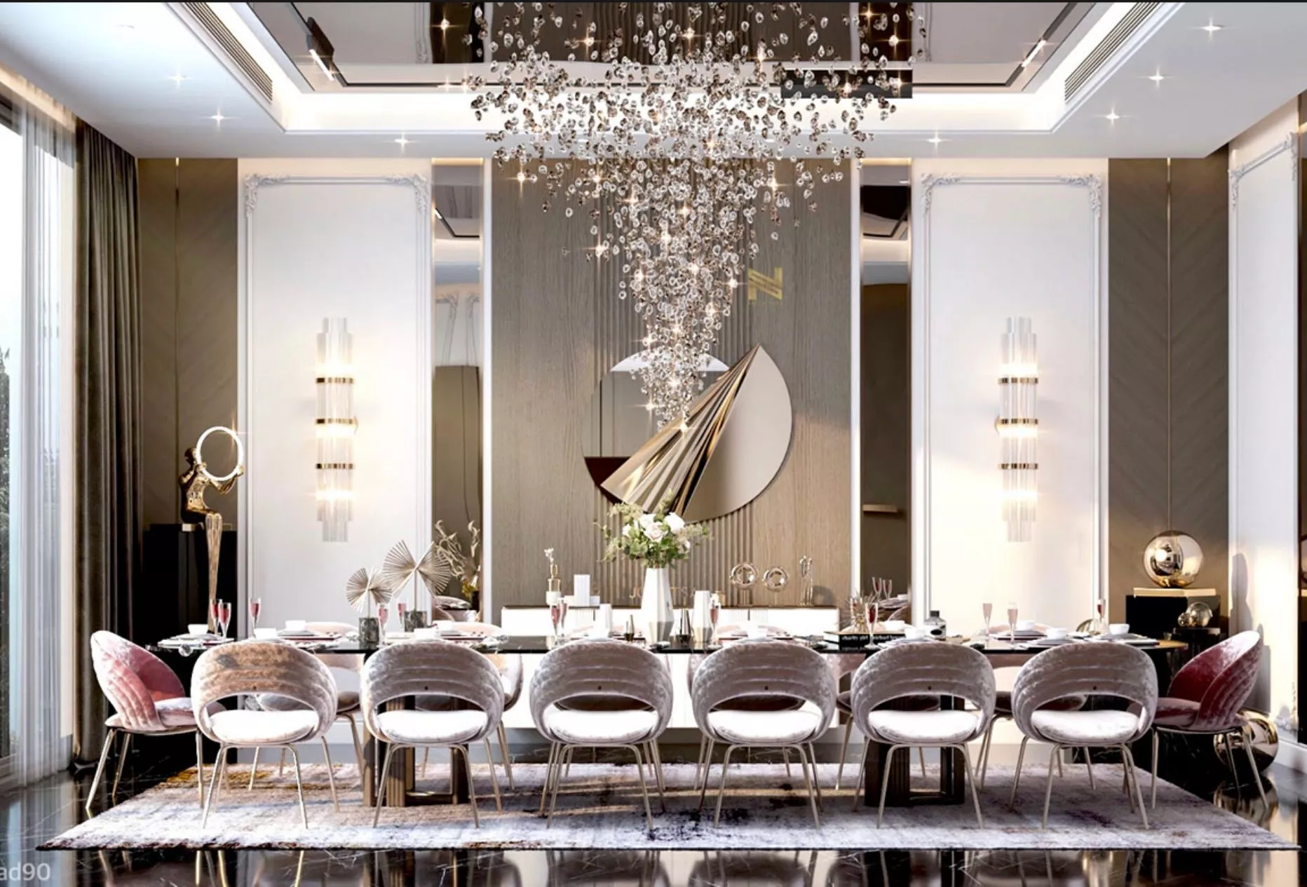 Perfect Luxury Mood for a Dining Room Dubai