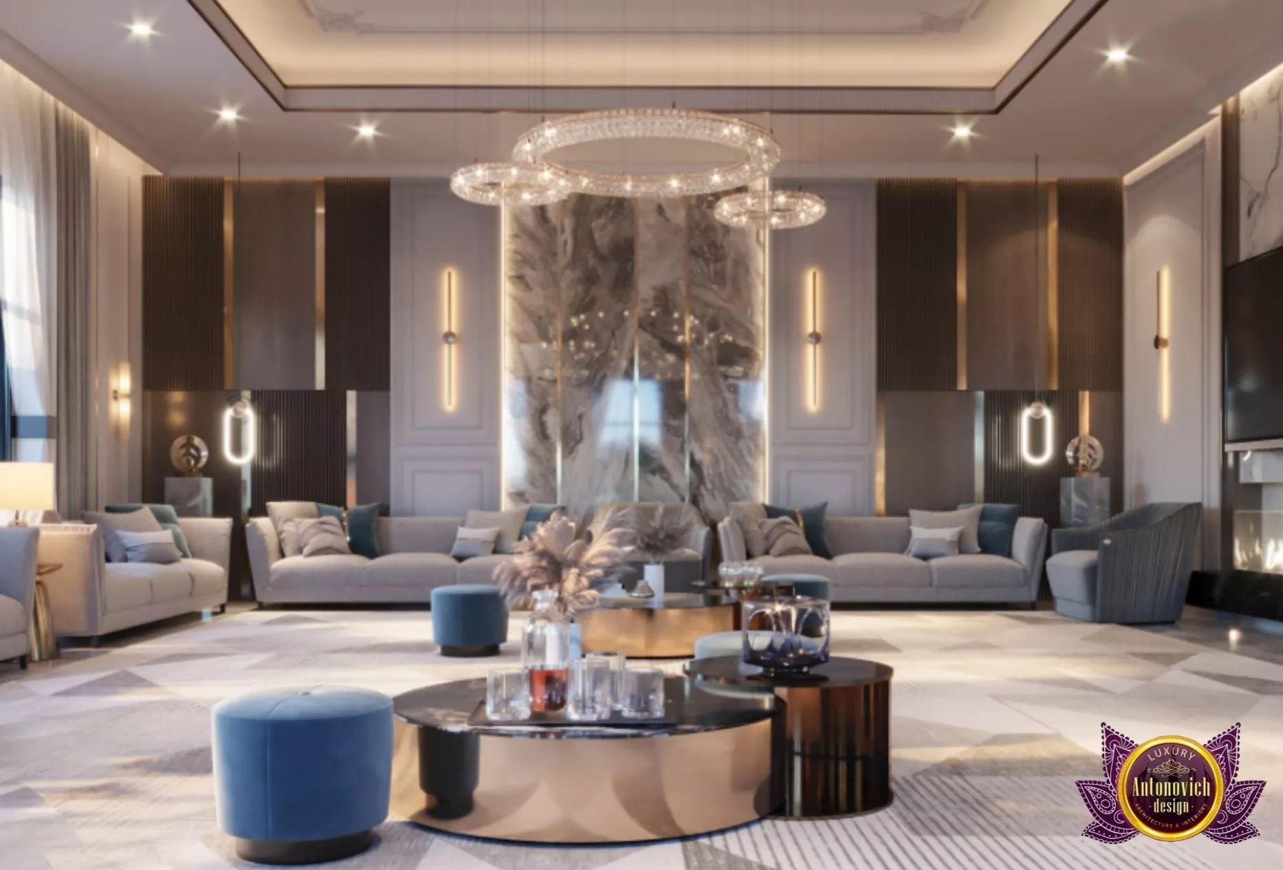 Grand Living Room Interior Design