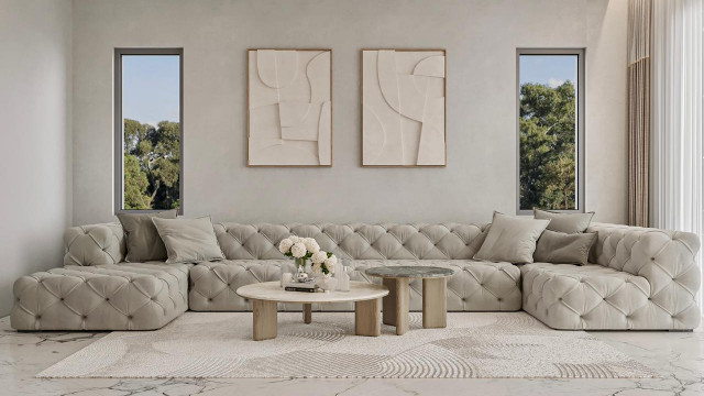 CLASSY AND CALM LIVING ROOM DESIGN