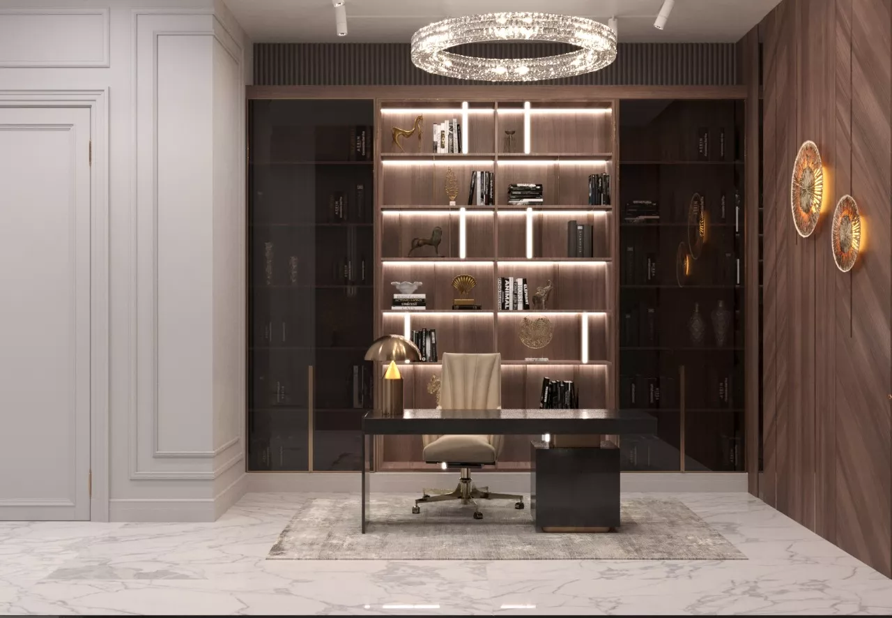 OFFICE DESIGN FOR LUXURIOUS HOMES PLANS