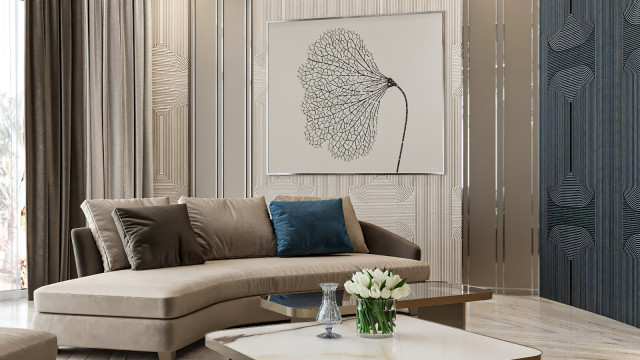 Aesthetic Opulence: A luxury Living Room Interior Design Solution