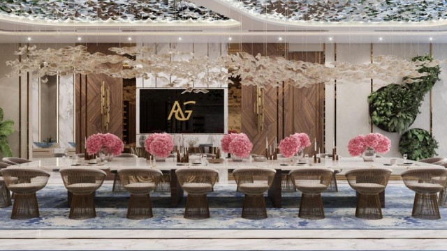 Решение по дизайну и отделке роскошной столовой