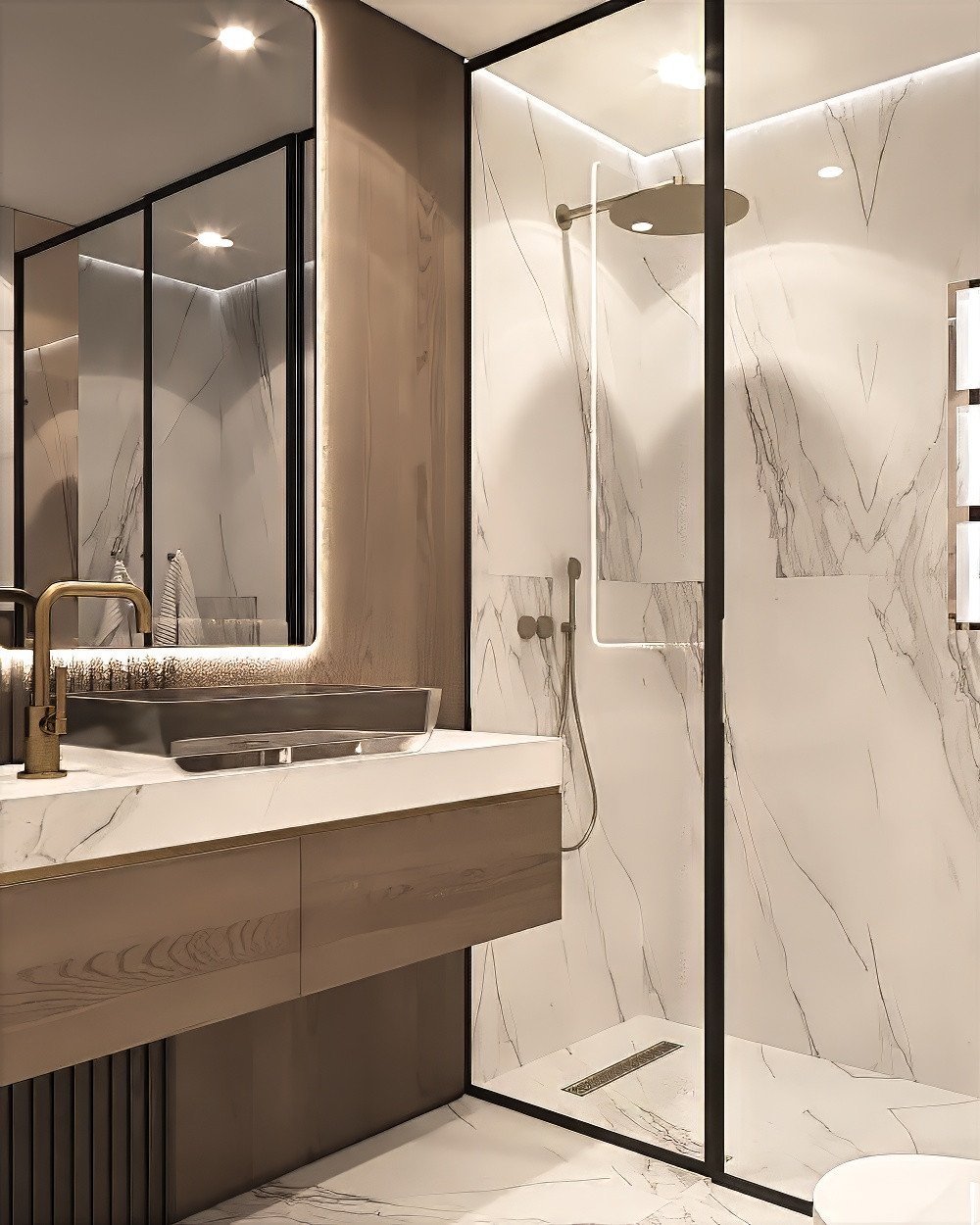 Family stylish bathroom