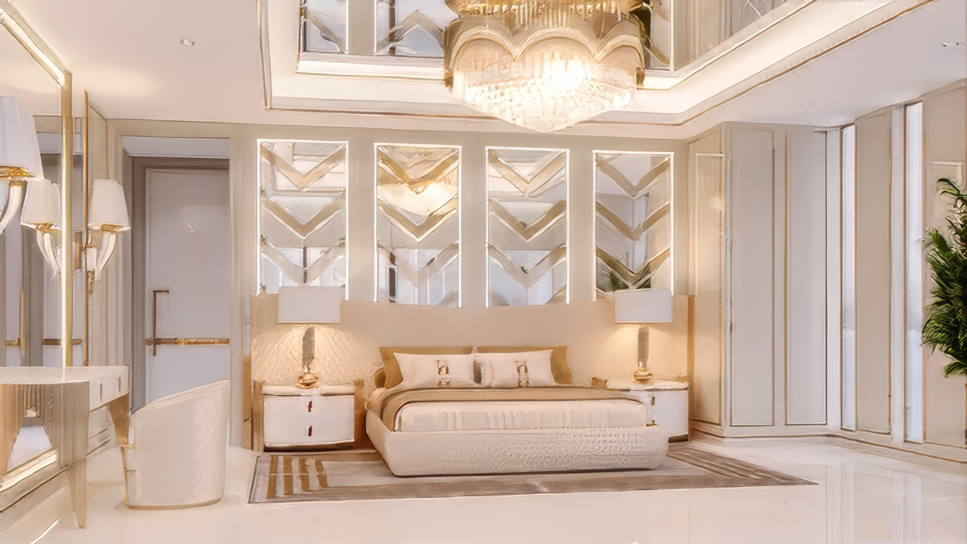 Chic bedroom interior design