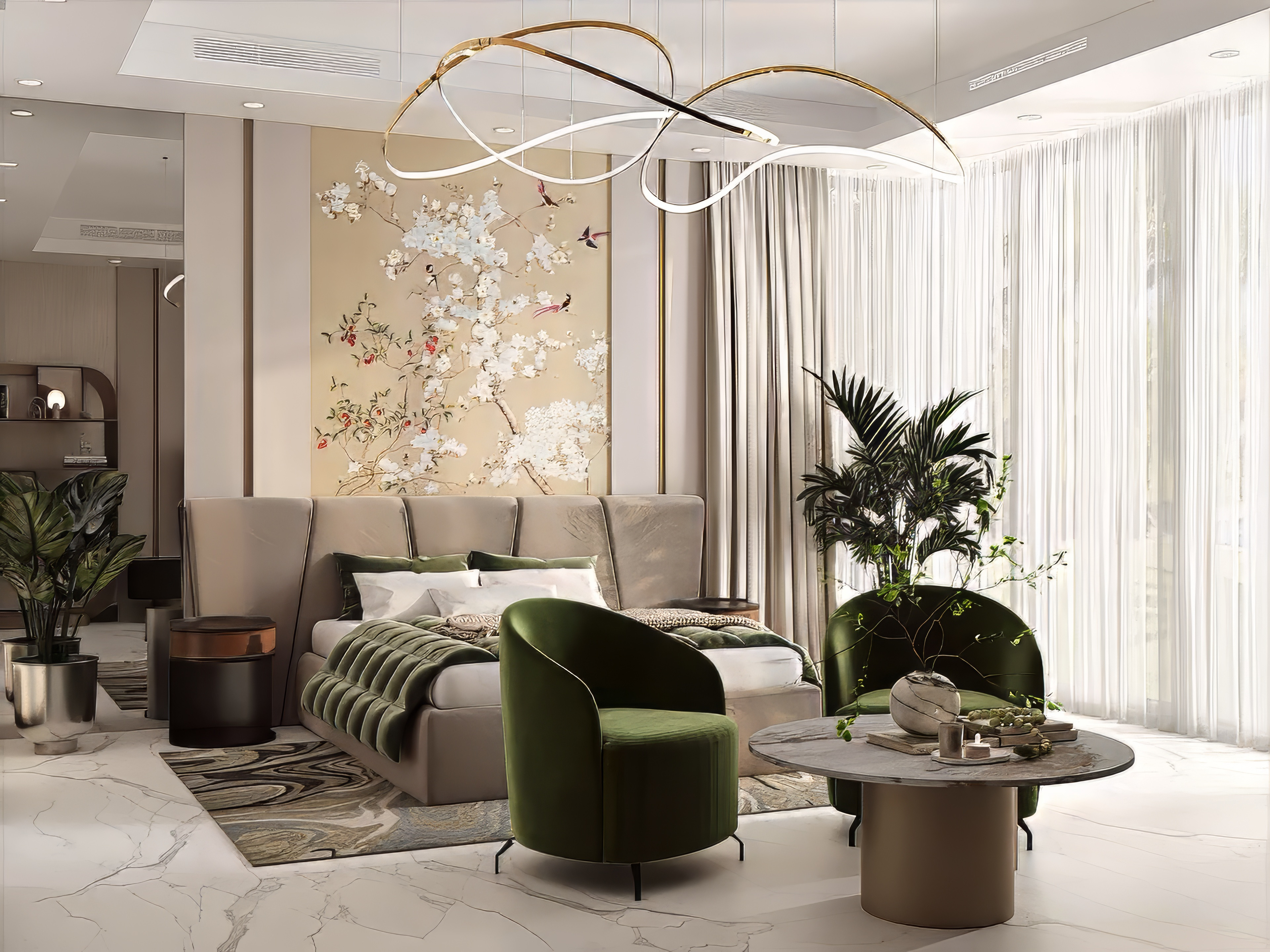 Luxury Bedroom Interior design in Dubai